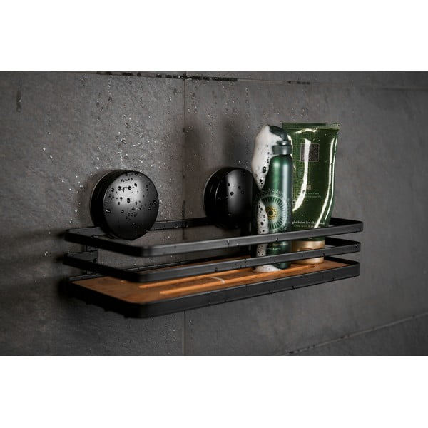 Czarna półka łazienkowa Wenko Alba-image-2