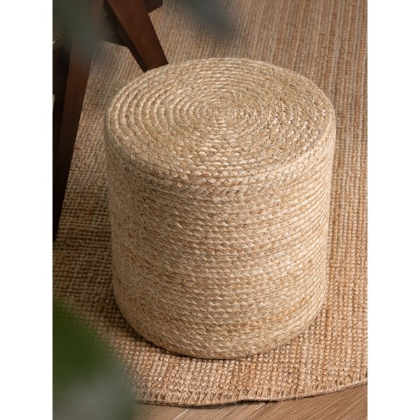 Puf w naturalnym kolorze Jutta Gold – Hanse Home-image-2