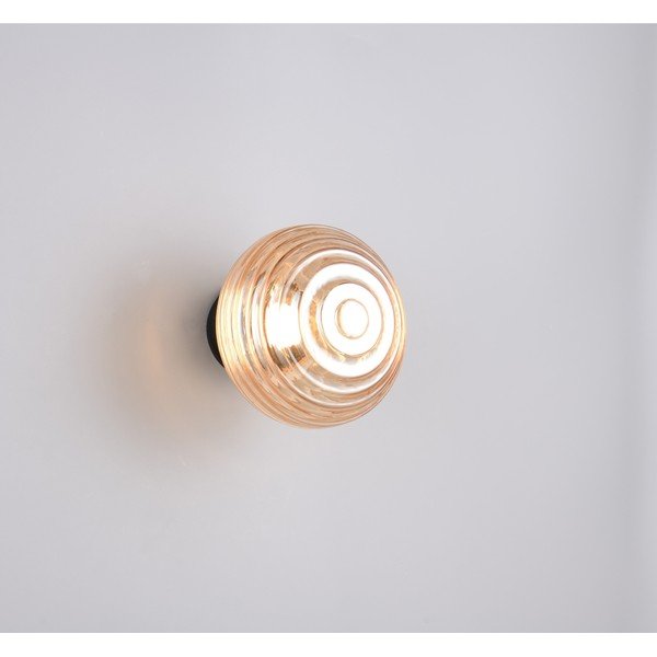 Szklany kinkiet LED na USB w bursztynowym kolorze ø 15,5 cm Earl – Reality-image-1