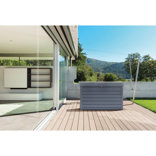 Antracytowa plastikowa skrzynia ogrodowa Ontario – Keter-image-2
