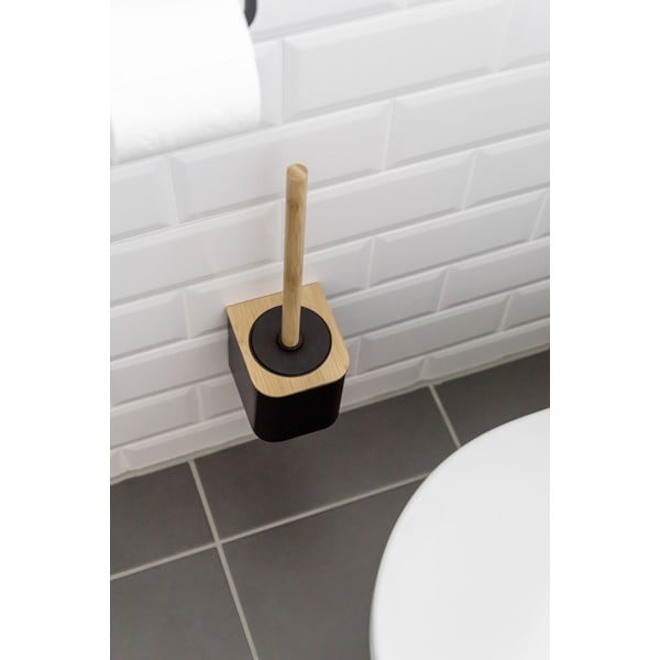 Czarna samoprzylepna bambusowa szczotka do WC Bambusa – Wenko-image-1
