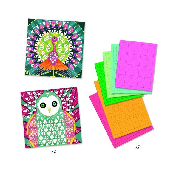 Zestaw do stworzenia 2 mozaik Djeco Feathers-image-1