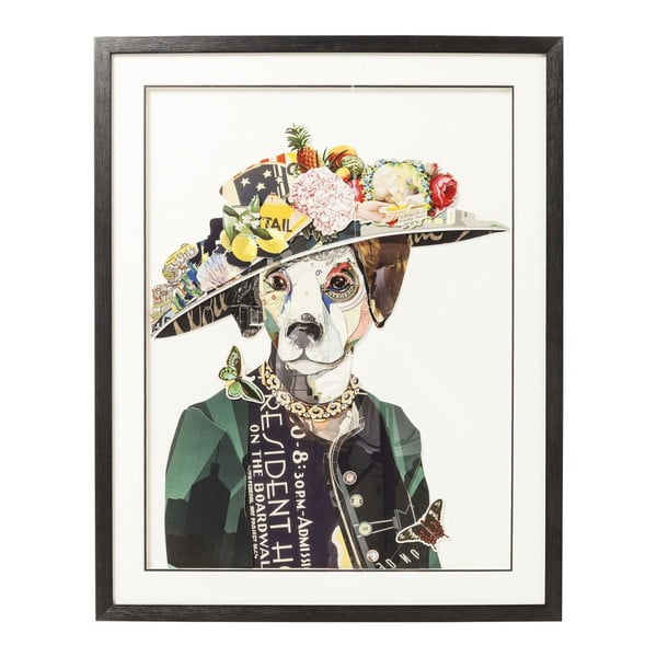 Obraz Kare Design Art Lady Dog, 72x90 cm