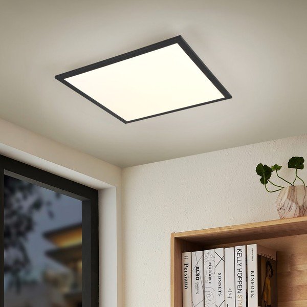 Czarna lampa sufitowa LED 29.5x29.5 cm Beta – Reality-image-4