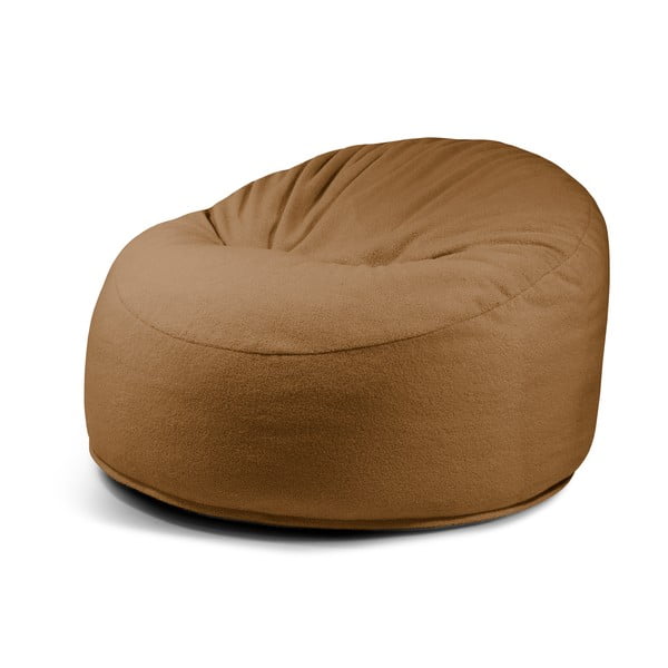 Brązowy worek do siedzenia z materiału bouclé Om 110 – SLOWDOWN