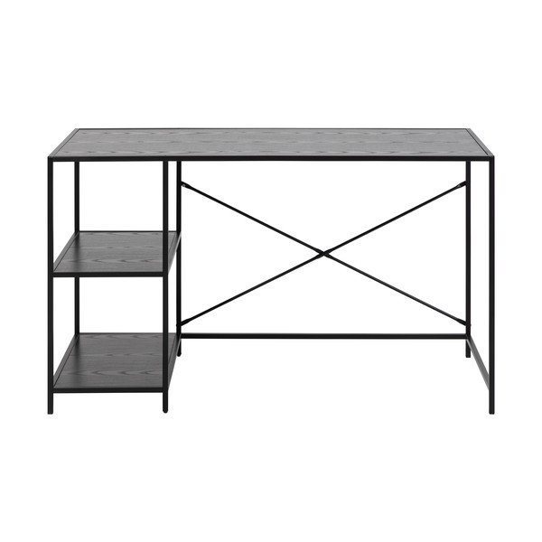 Czarne biurko Actona Seaford, 60x130 cm-image-2