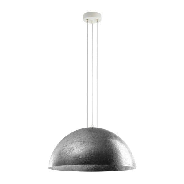 Lampa wisząca w srebrnym kolorze Bulb Attack Cuatro, średnica 60 cm