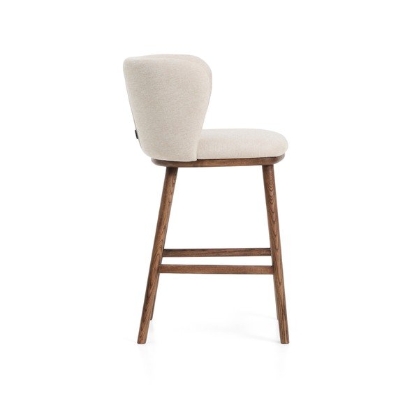 Beżowy tapicerowany hoker (wysokość siedziska 65 cm) Ciselia – Kave Home-image-4
