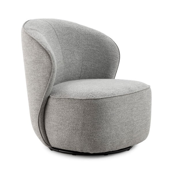 Jasnoszary obrotowy fotel Edna – MOME