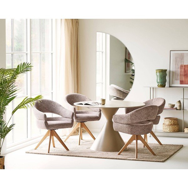 Okrągły stół z ceramicznym blatem ø 120 cm Annecy – House Nordic-image-1