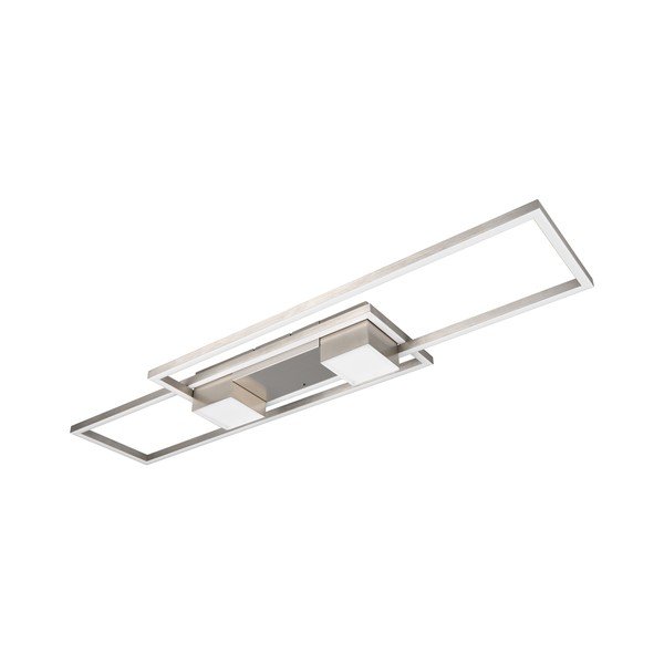 Lampa sufitowa LED ze zdalnym sterowaniem i ściemniaczem w kolorze srebra 28x100 cm Albany – Trio