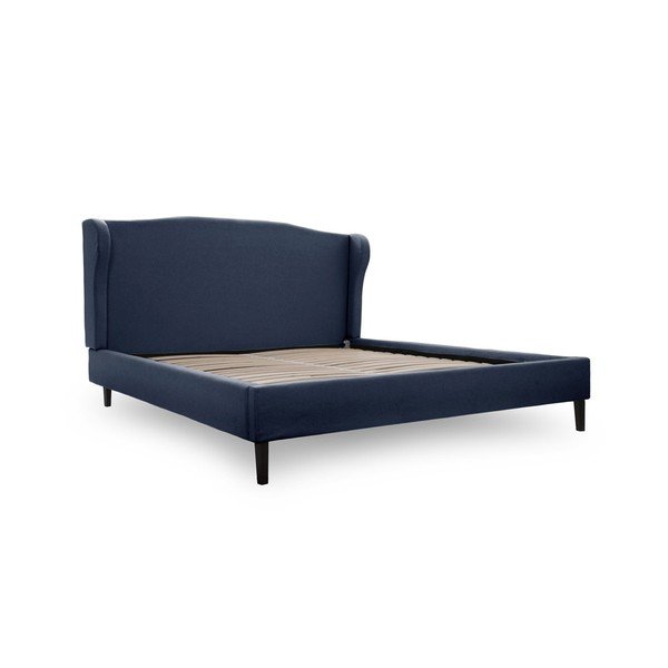 Granatowe łóżko z czarnymi nogami Vivonita Windsor, 160x200 cm-image-4