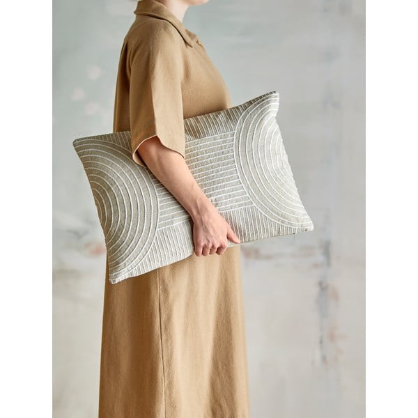 Poduszka dekoracyjna z mieszanki lnu 35x50 cm Chun – Bloomingville-image-3