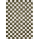 Ciemnozielony/kremowy dywan 80x150 cm Grida – ESTE