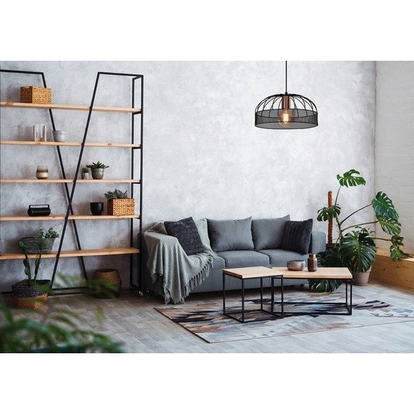 Czarna metalowa lampa wisząca ø 30 cm Levi – Candellux Lighting-image-1