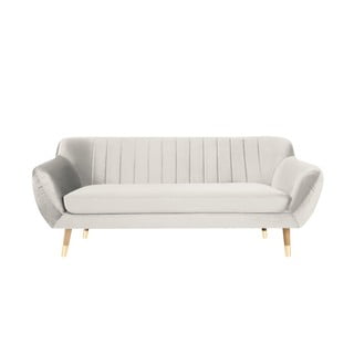 Kremowa aksamitna sofa Mazzini Sofas Benito, 188 cm