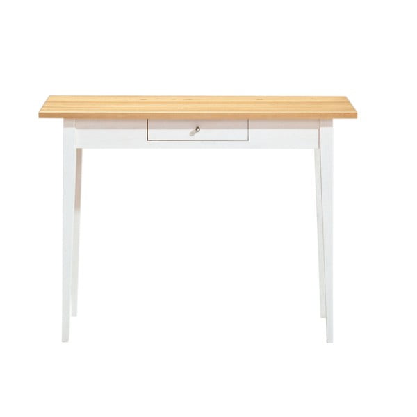 Stół z drewna sosnowego z szufladą Askala Scala, 100x75 cm