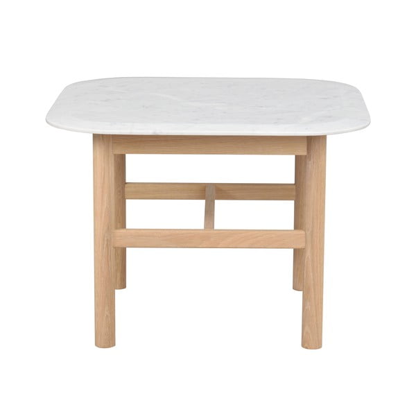 Biało-naturalny marmurowy stolik 62x62 cm Hammond – Rowico