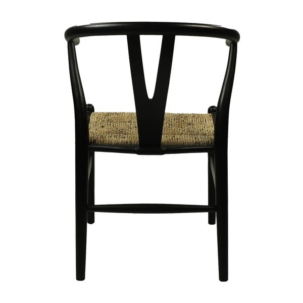 Czarne krzesło z drewna mahońowego Wishbone – HSM collection-image-3