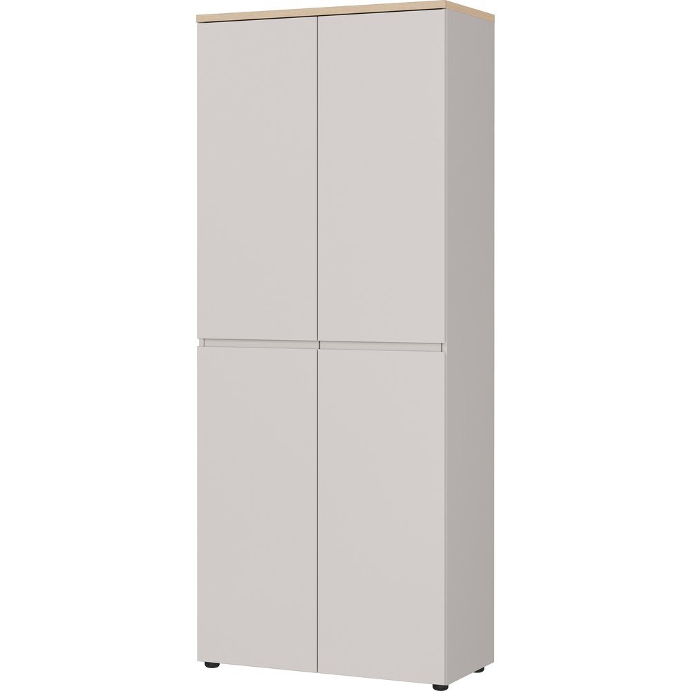 Kremowa szafka z matowym wykończeniem 80x197x40 cm Lissabon – Germania