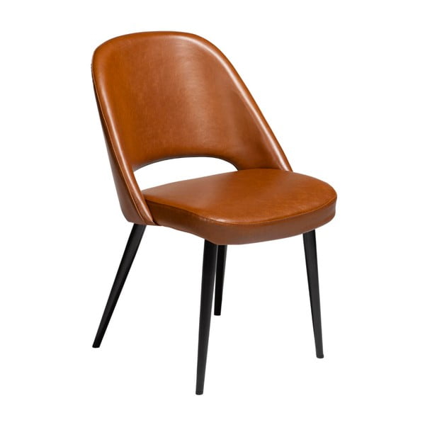 Jasnobrązowe krzesło ze skóry ekologicznej DAN–FORM Denmark Grace