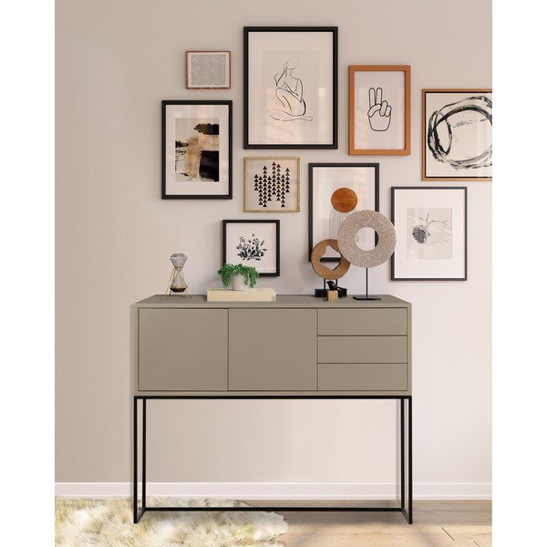 Beżowa niska komoda 113x88,5 cm Scott – Really Nice Things-image-1
