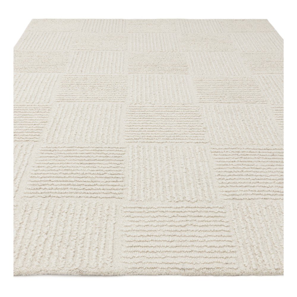 Wełniany dywan tkany ręcznie w kolorze kości słoniowej 200x290 cm Zennith Grid – Asiatic Carpets (zdjęcie 8)