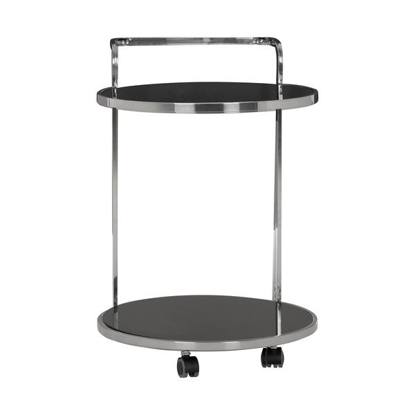 Barek na kółkach ze szklanym blatem ø 50 cm Ackley – Premier Housewares-image-2