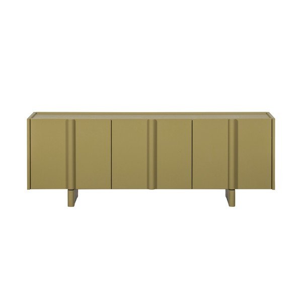 Zielona szafka pod TV z litego drewna sosnowego 152x53x46 cm Basu – WOOOD