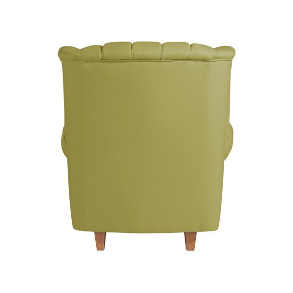 Zielony fotel uszak z imitacji skóry Max Winzer Vary Leather-image-4