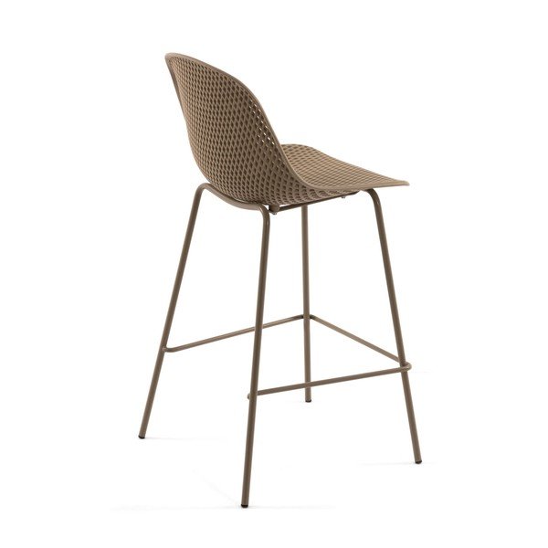 Beżowy metalowo-plastikowy hoker ogrodowy Quinby – Kave Home-image-3