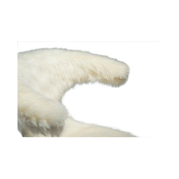 Białe krzesło z imitacją owczej skóry DAN-FORM Denmark Flair-image-3