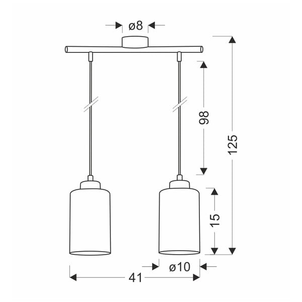 Czarna lampa wisząca ze szklanym kloszem ø 10 cm Aspra – Candellux Lighting-image-2