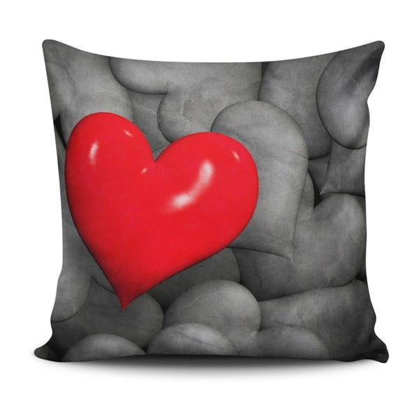 Poszewka na poduszkę z domieszką bawełny Calento Heart, 45x45 cm