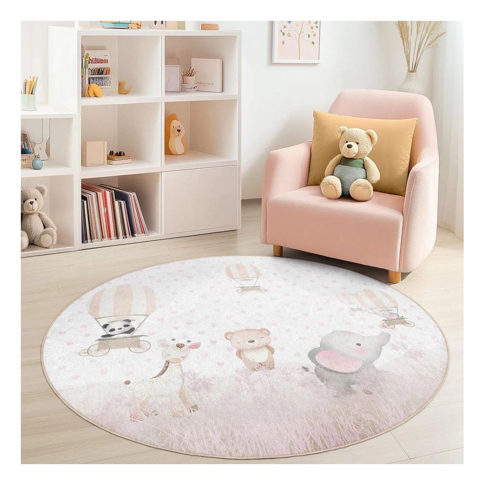 Dywan dziecięcy odpowiedni do prania ø150 cm Dainty Animals – Mila Home (zdjęcie 4)