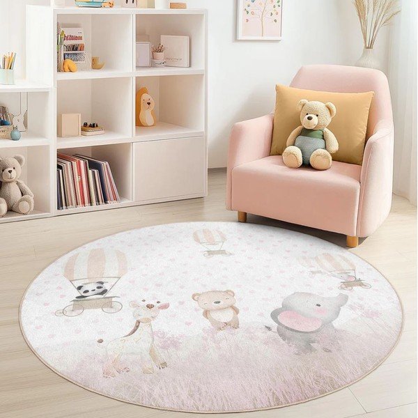 Dywan dziecięcy odpowiedni do prania ø120 cm Dainty Animals – Mila Home-image-3