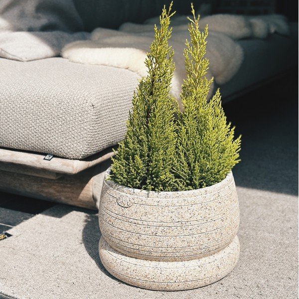 Betonowa osłonka na doniczkę ø 35 cm Bubble Bill – Paju Design-image-4