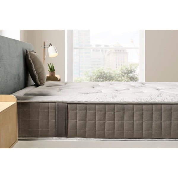 Twardy/średnio twardy piankowy dwustronny materac termoregulacyjny 160x200 cm HEXAFLEX GEL – Moonia-image-1