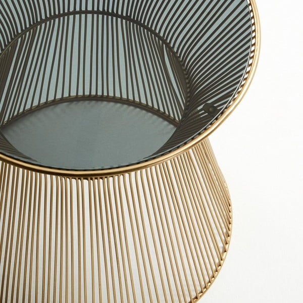 Okrągły stolik ze szklanym blatem ø 40 cm Jolene – Kave Home-image-2