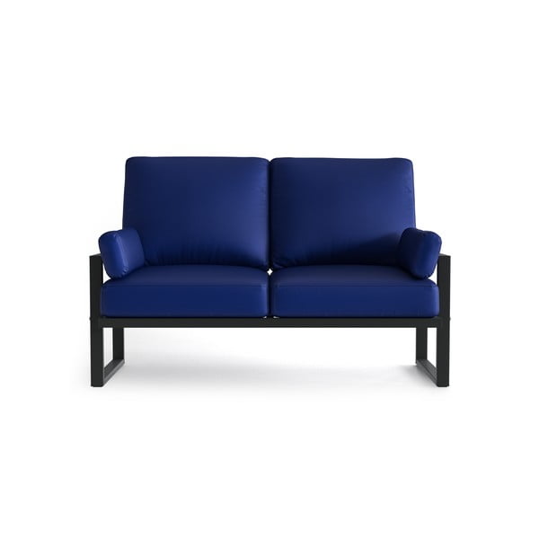 Niebieska 2-osobowa sofa ogrodowa z podłokietnikami Marie Claire Home Angie