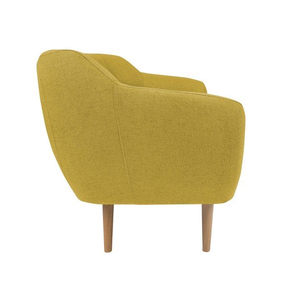 Żółta sofa dwuosobowa z jasnymi nogami Mazzini Sofas Sicile-image-2