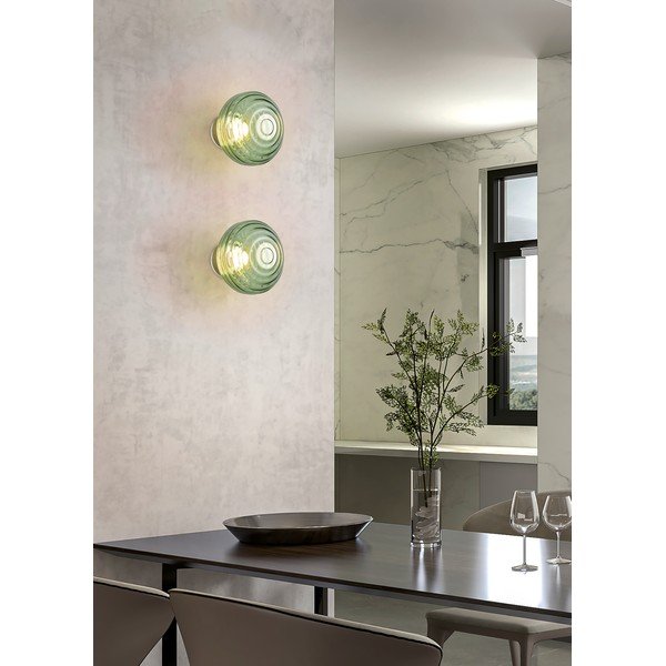 Zielony szklany kinkiet LED na USB ø 15,5 cm Earl – Reality-image-1