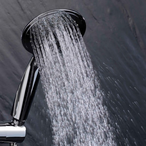 Plastikowy zestaw prysznicowy w kolorze matowego srebra ze słuchawką prysznicową 70 cm Hydro – douceur d'intérieur-image-4