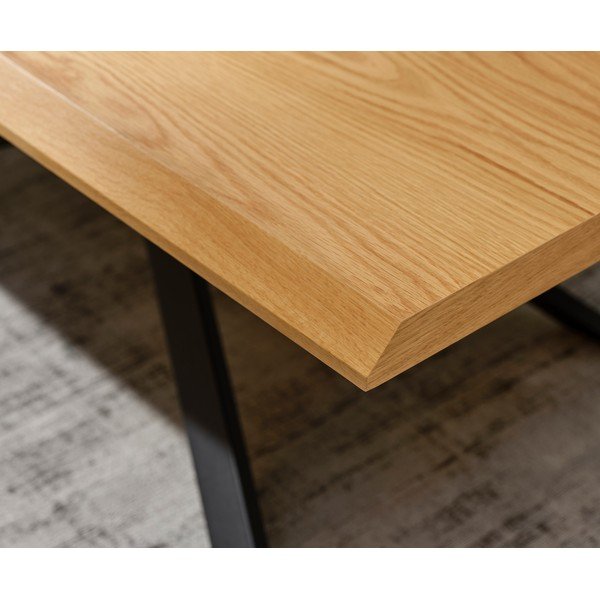 Stolik z blatem w dekorze dębu 68x130 cm Arno – Unique Furniture-image-2