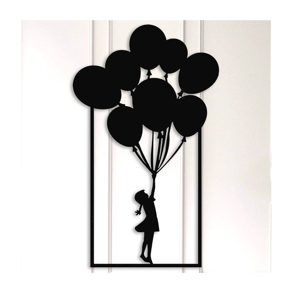 Czarna dekoracja ścienna Balloons