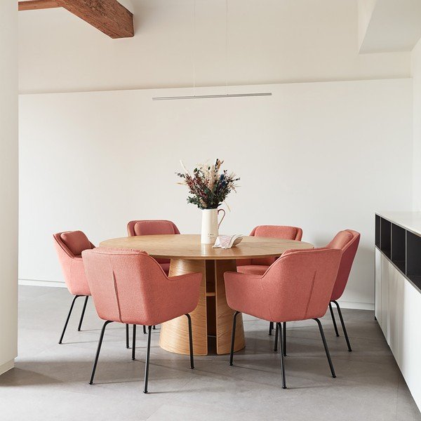 Okrągły stół w dekorze jesionu ø 157 cm Cep – Teulat-image-1