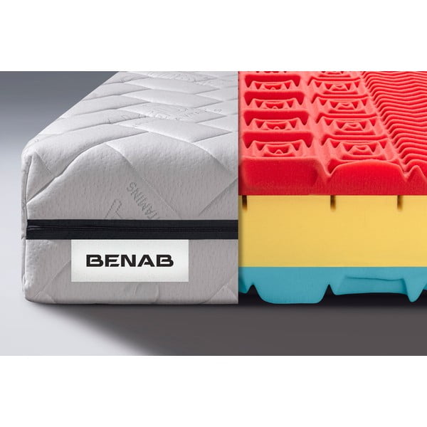 Twardy/średnio twardy dwustronny materac piankowy 160x200 cm BonRelax HR BIO – BENAB-image-1