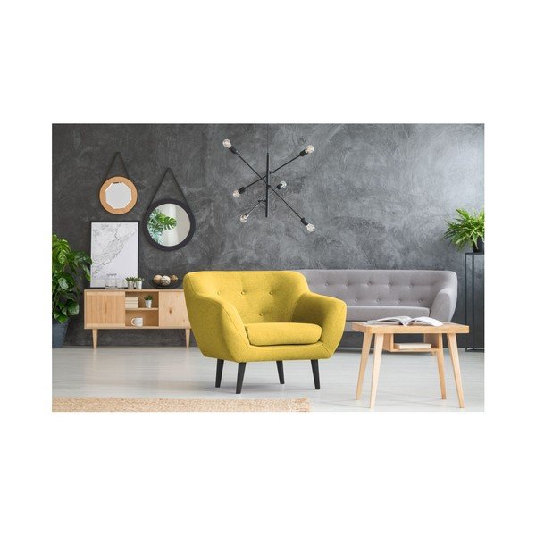 Żółty fotel Mazzini Sofas Piemont-image-2