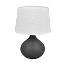 Ciemnobrązowa lampa stołowa z ceramiki i tkaniny Reality Martin, wys. 29 cm