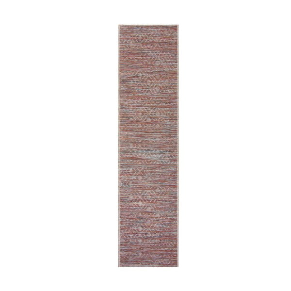 Czerwono-beżowy chodnik zewnętrzny Flair Rugs Sunset, 60x230 cm